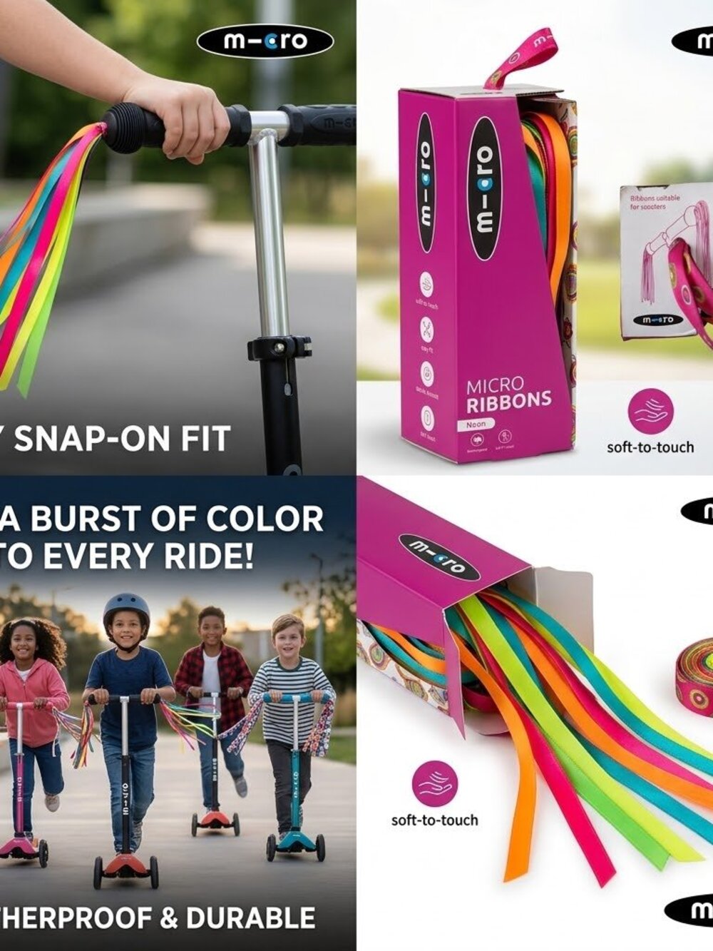 Micro Ribbons Reflective Scooter Assessories Featuring Shiny and Reflective
